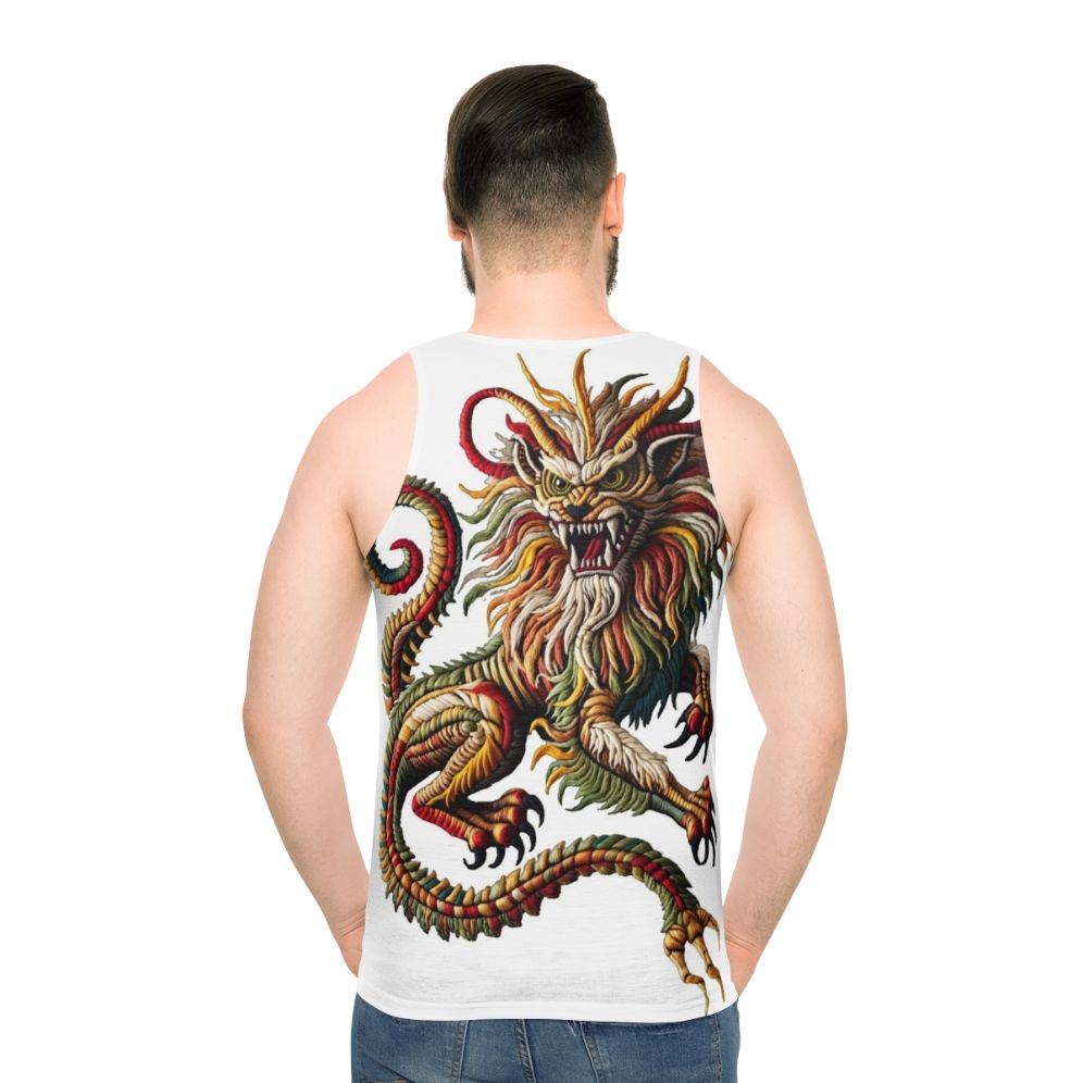 Manticore embroidered unisex fantasy tank top