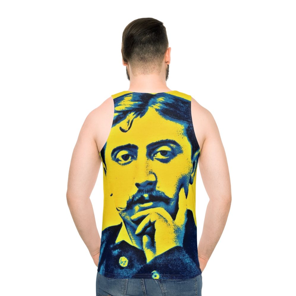 Unisex tank top featuring the name of French author Marcel Proust