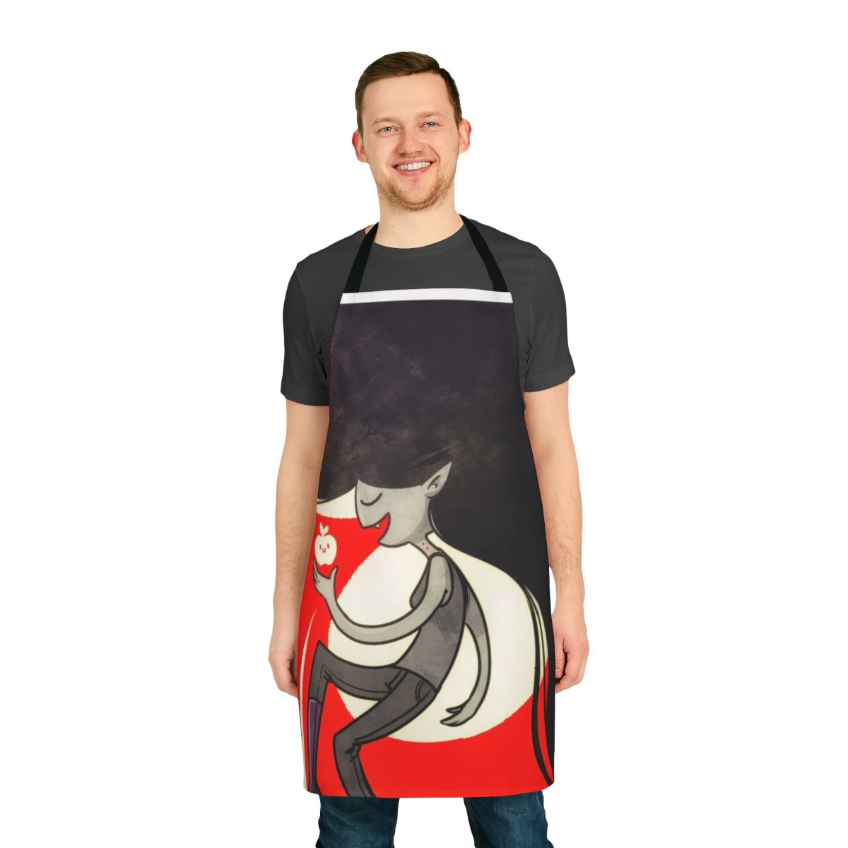 Marceline-themed apron with vampire and fantasy design