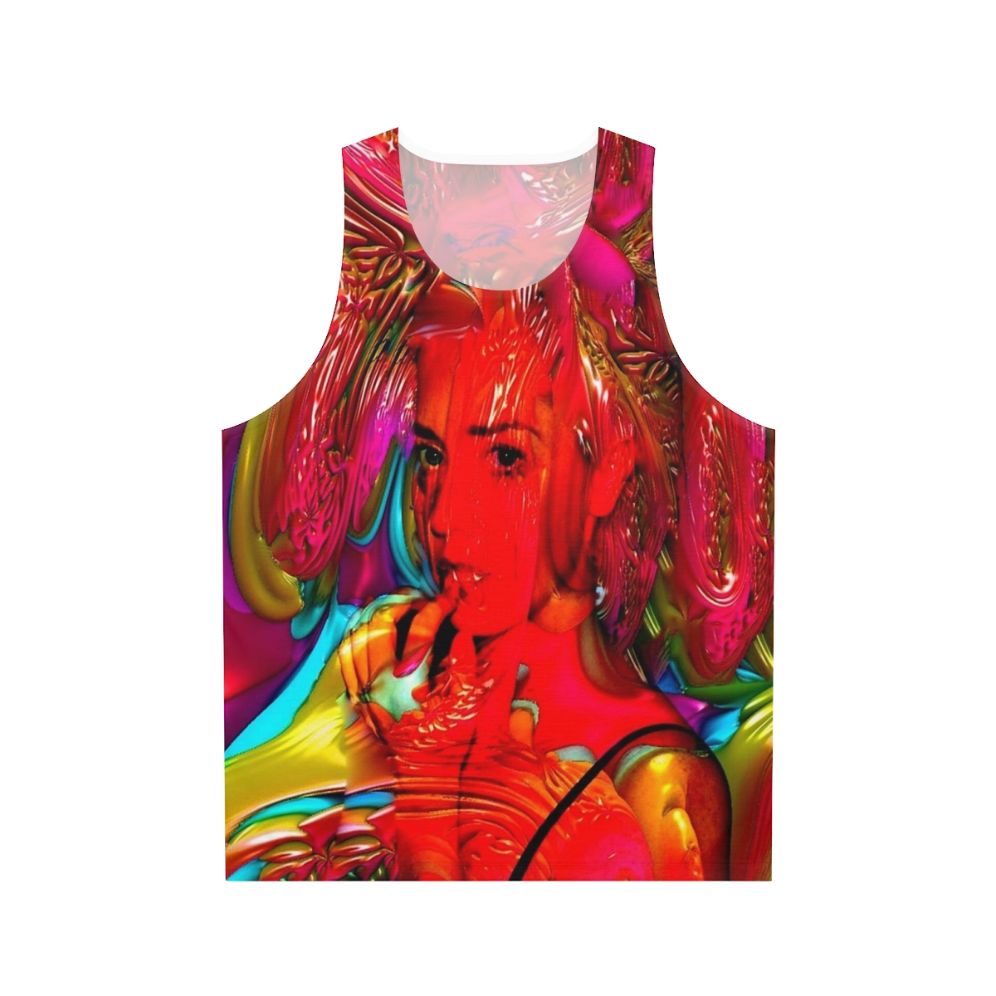 Colorful Mardi Gras-themed unisex tank top