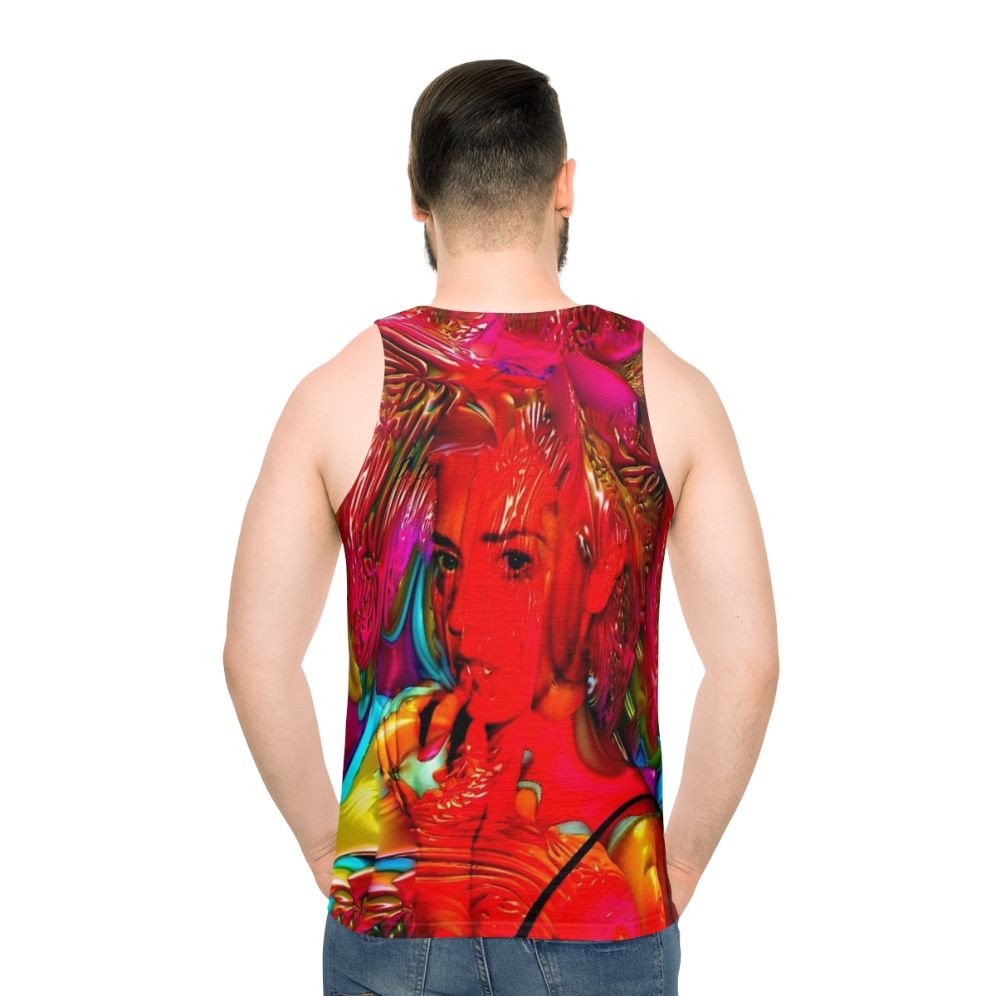 Colorful Mardi Gras-themed unisex tank top