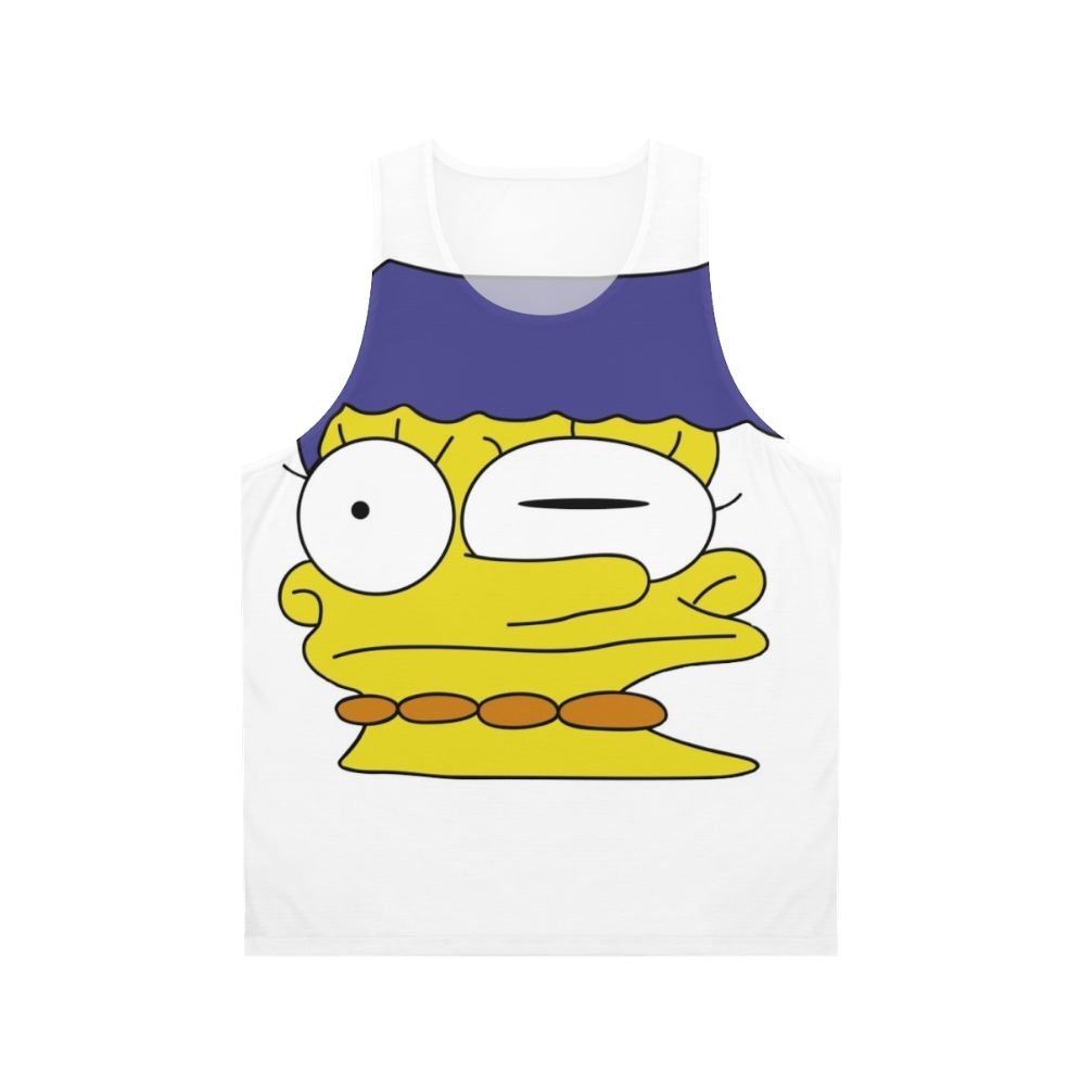 Marge Simpson Smeared Face Funny Unisex Tank Top