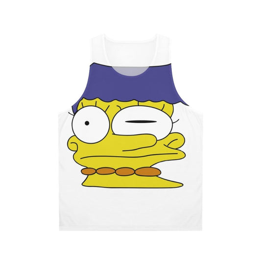 Marge Simpson Smeared Face Funny Unisex Tank Top