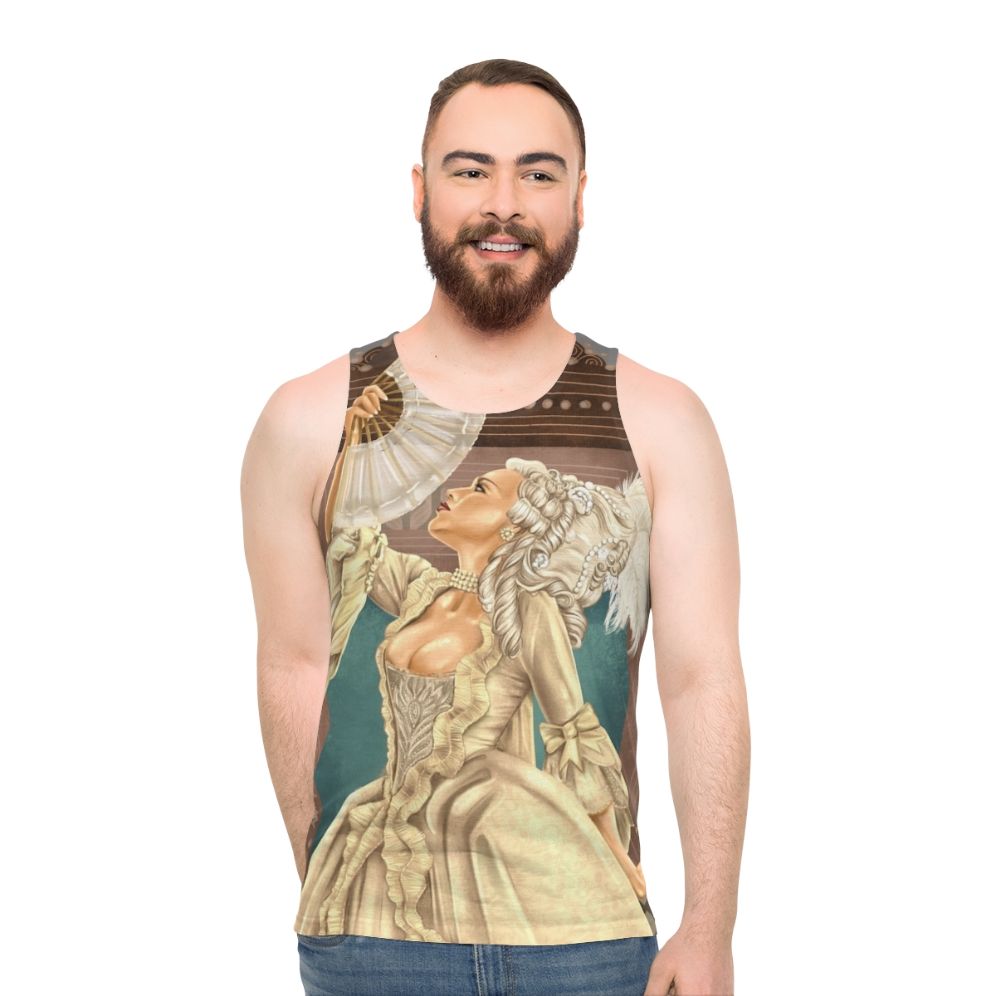 Marie Antoinette inspired unisex tank top