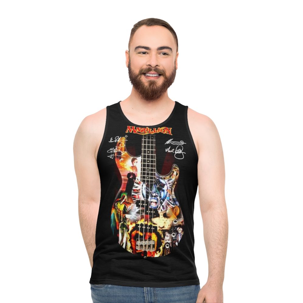 Marillion Unisex Tank Top with Guitar Signatures