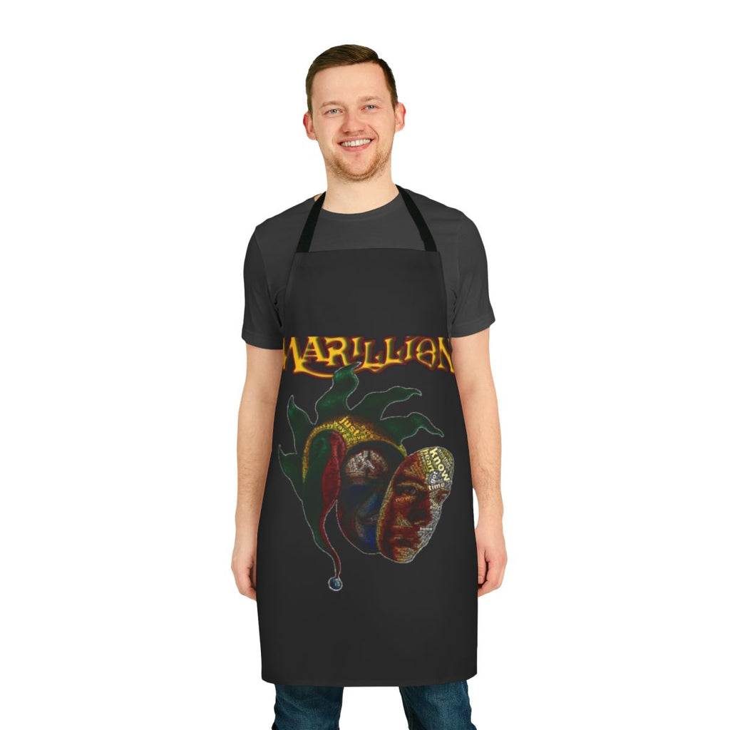 Marillion-inspired apron featuring the iconic Market Square Heroes album artwork