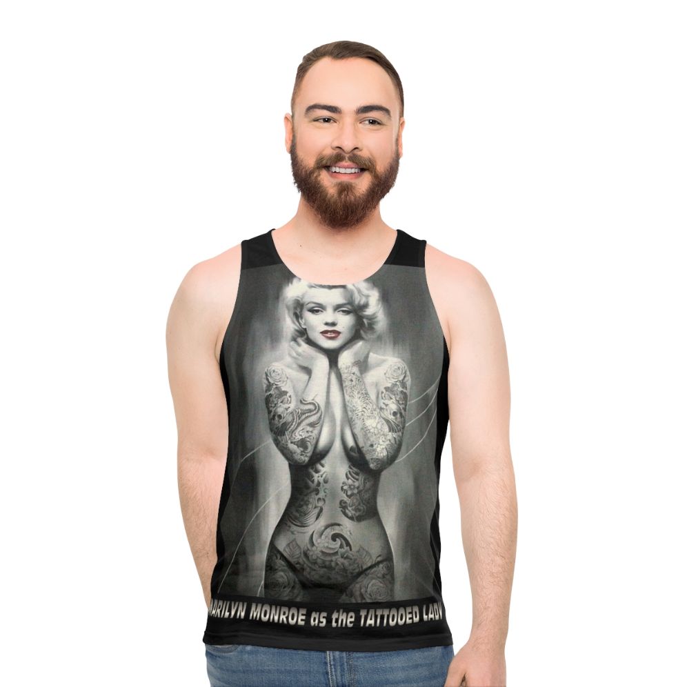Marilyn Monroe Tattooed Lady Unisex Tank Top