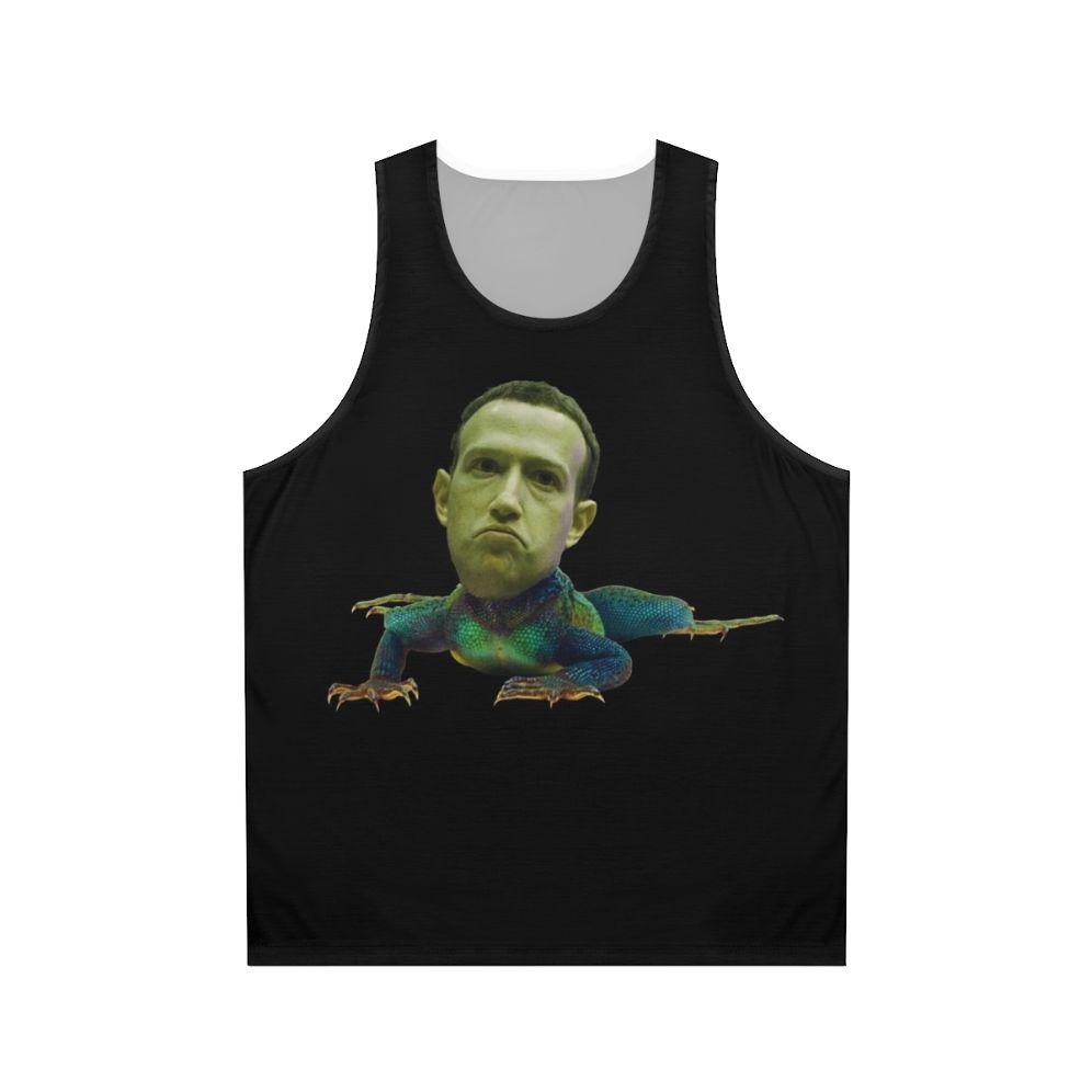 Mark Zuckerberg Lizard Person Unisex Tank Top