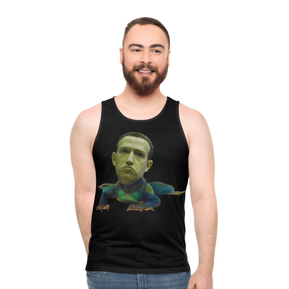 Mark Zuckerberg Lizard Person Unisex Tank Top