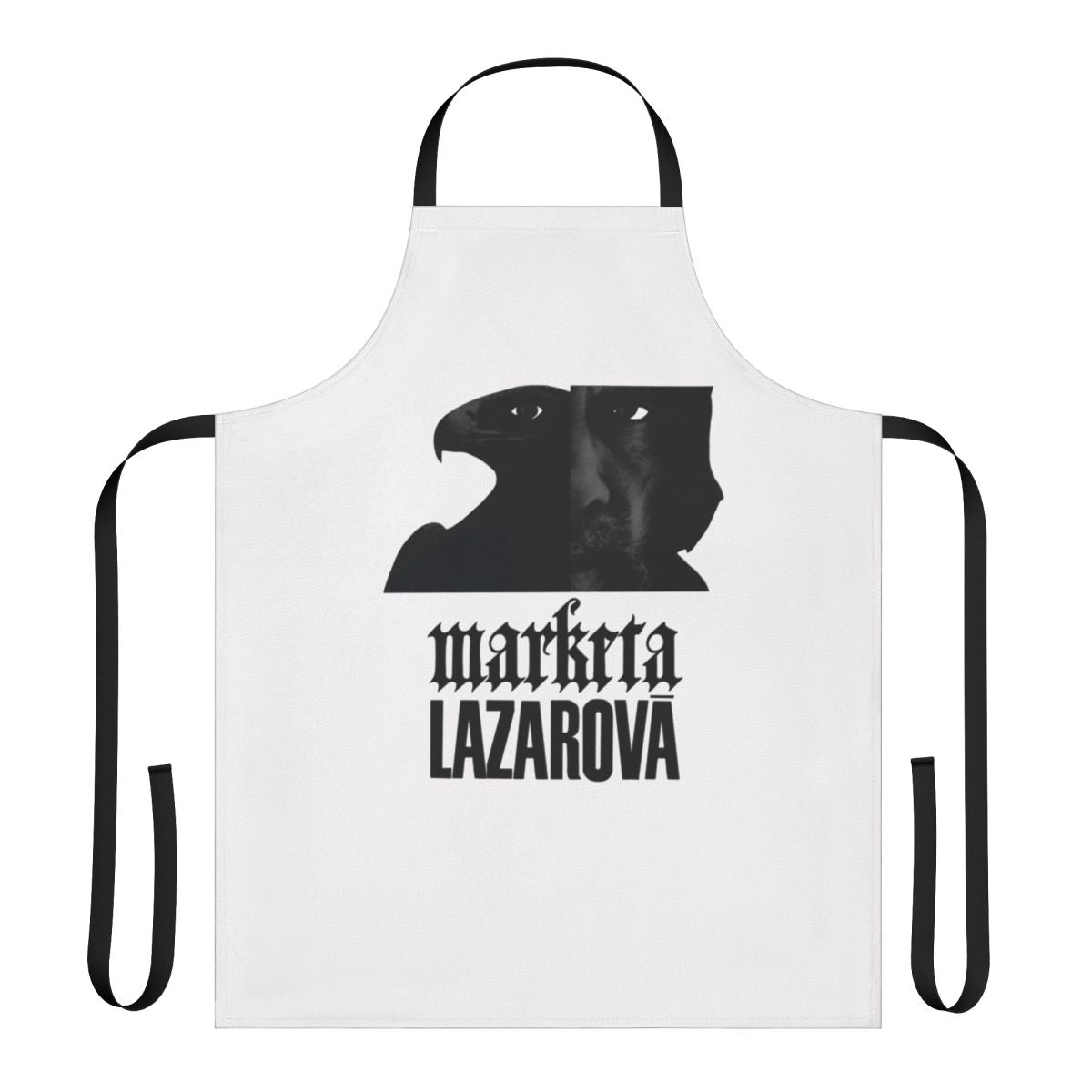Apron featuring a design inspired by the classic Czech film Marketa Lazarova