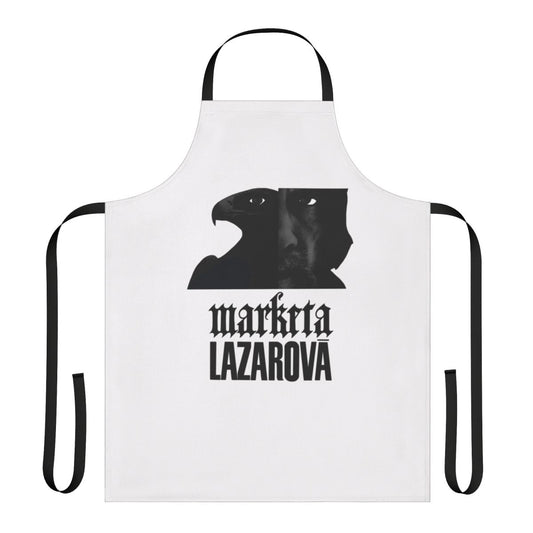 Apron featuring a design inspired by the classic Czech film Marketa Lazarova