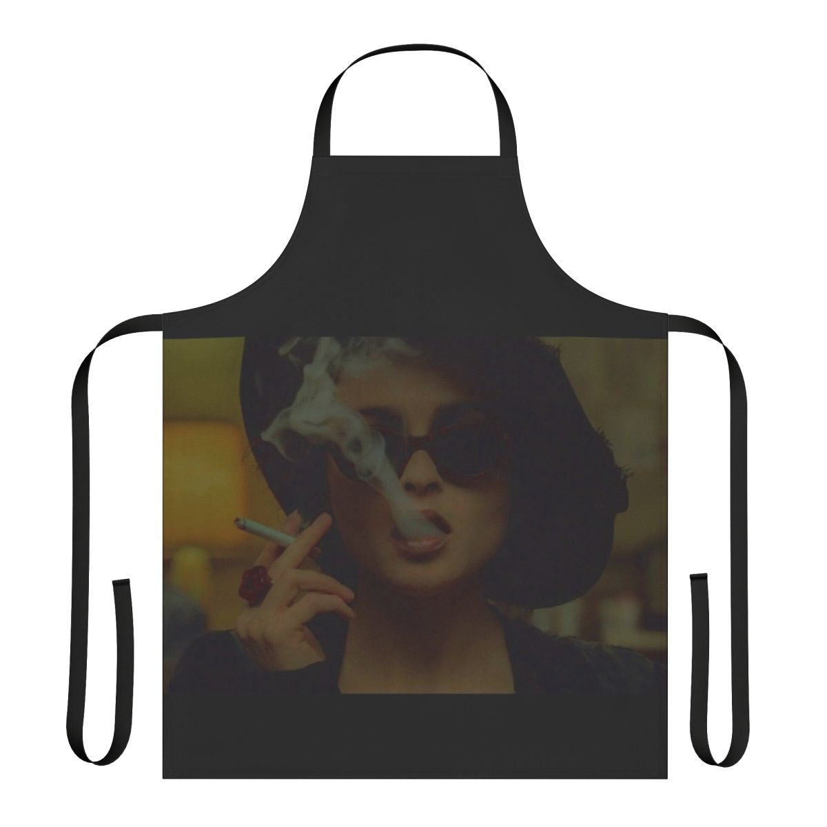 Marla Singer from Fight Club character inspired kitchen apron with smoking design