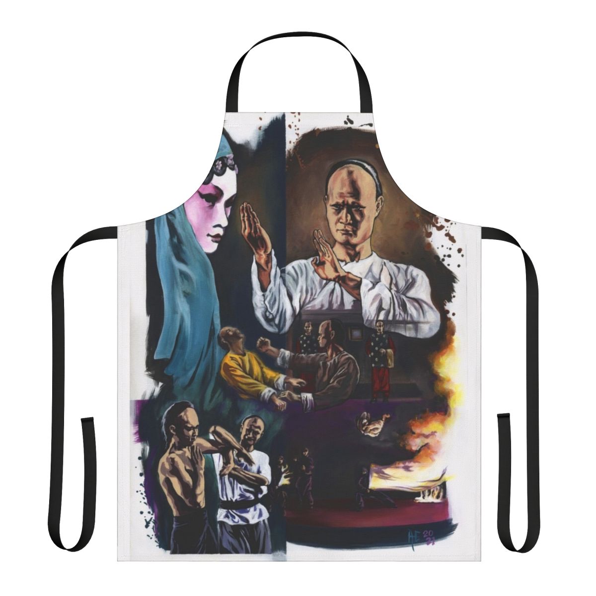 Apron featuring a tribute to the Wing Chun prodigy, Lam Ching Ying, from the TV show.