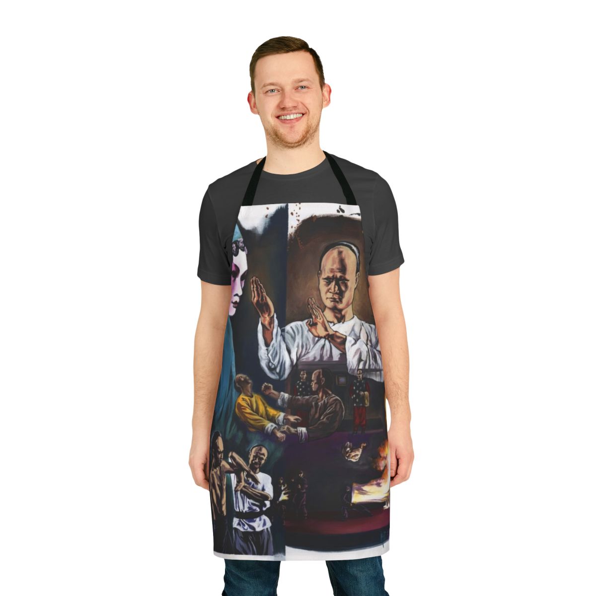 Apron featuring a tribute to the Wing Chun prodigy, Lam Ching Ying, from the TV show.