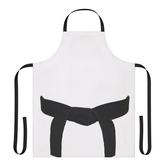 Martial arts inspired black belt design apron