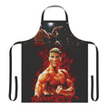 Martial arts inspired apron featuring bloodsport tournament theme