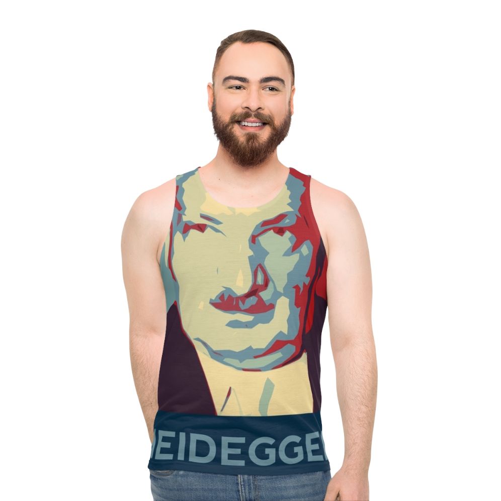 Martin Heidegger philosophy unisex tank top