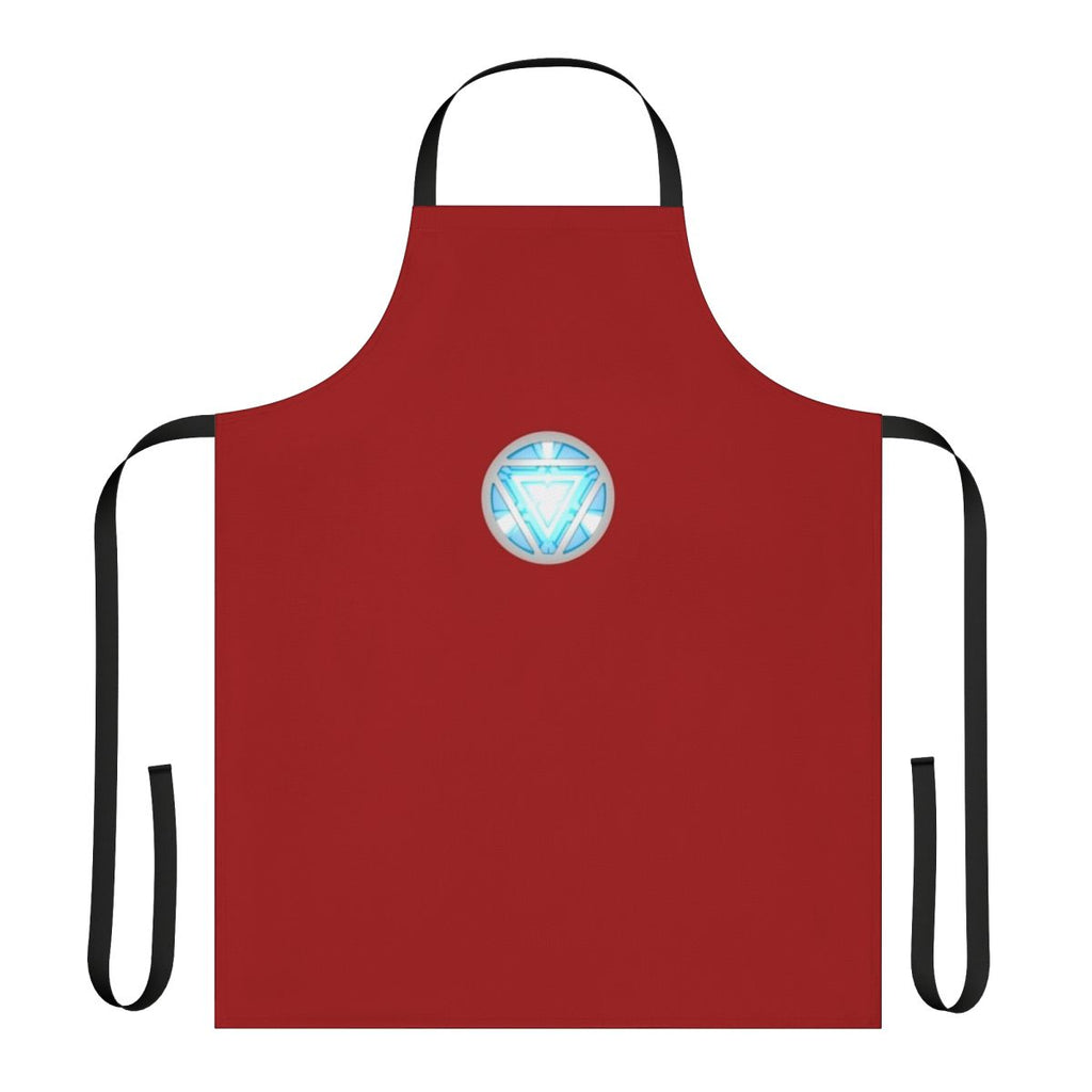 Marvel-inspired apron with an arc reactor design