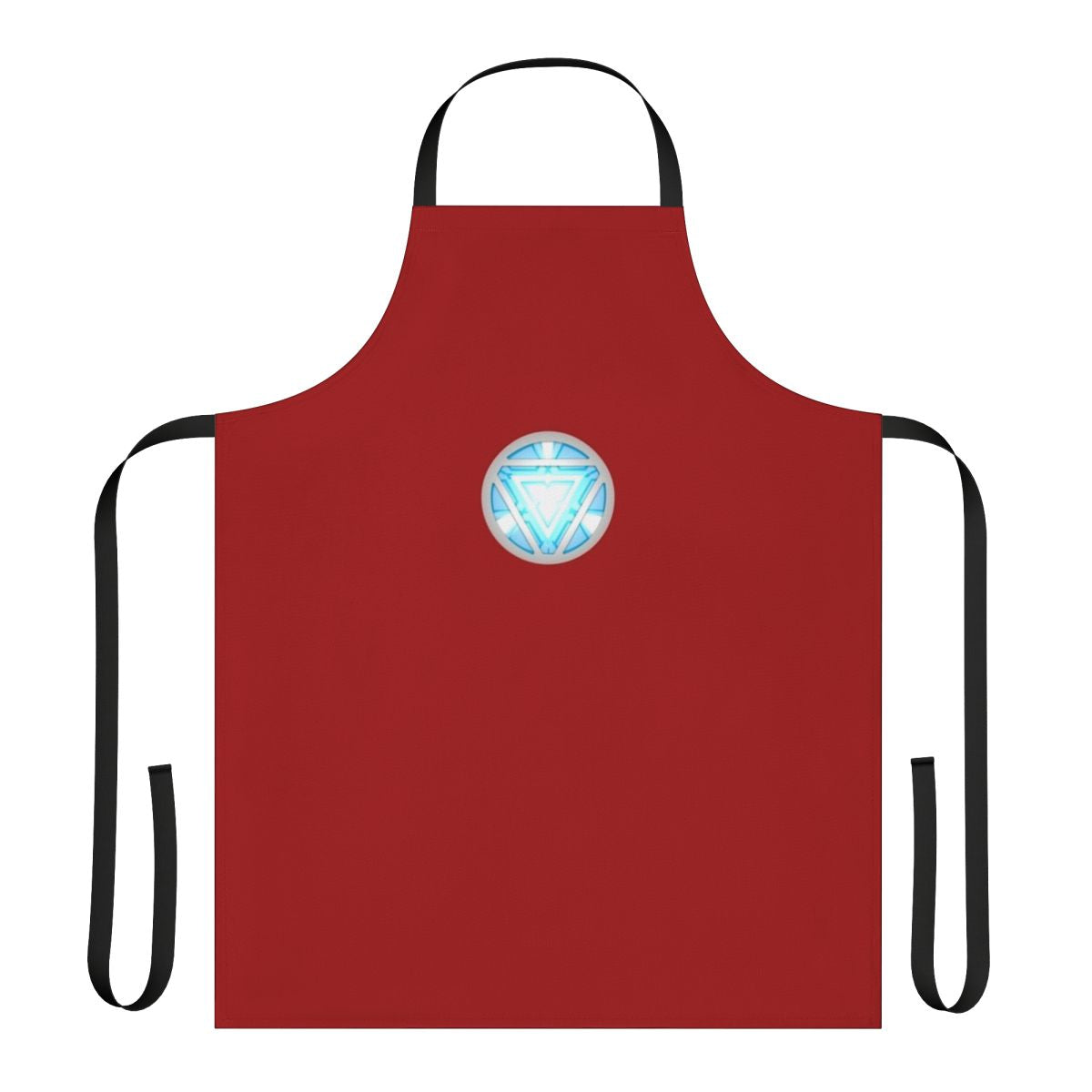 Marvel-inspired apron with an arc reactor design