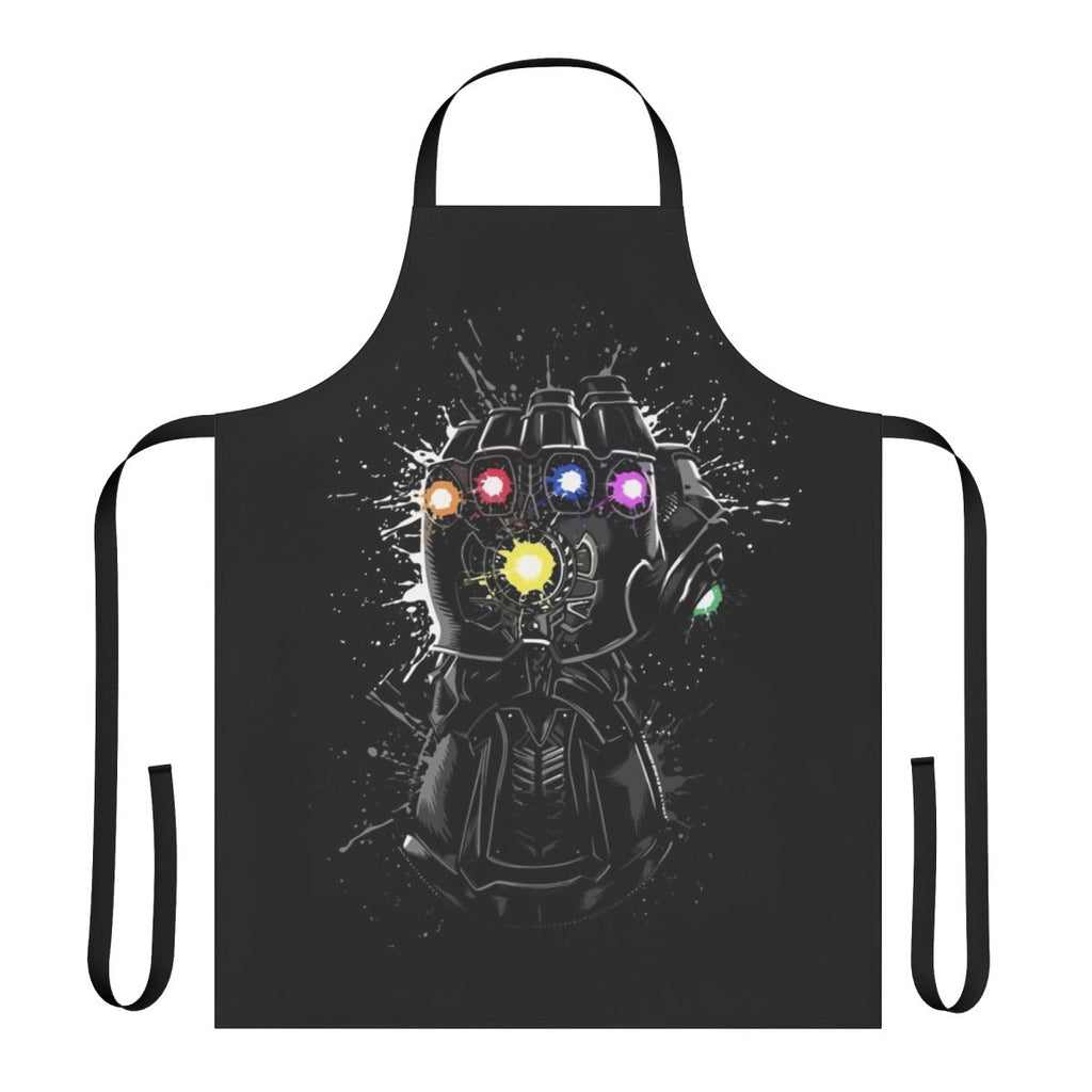 Infinity Gauntlet inspired apron with Marvel comic book design