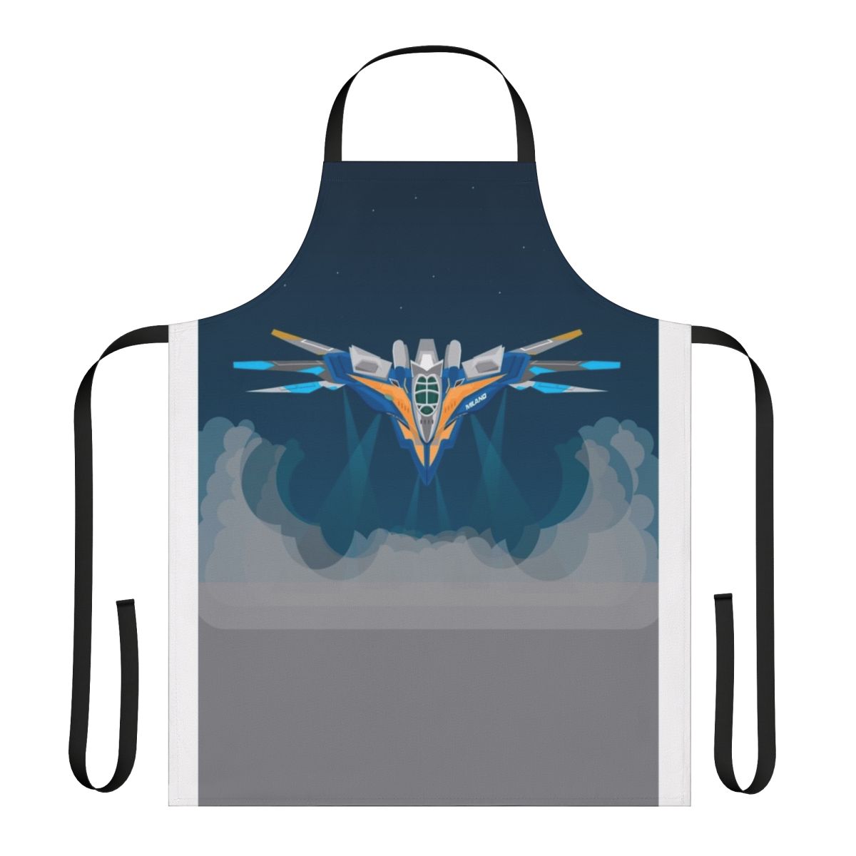 Milano ship-inspired apron with Guardians of the Galaxy characters