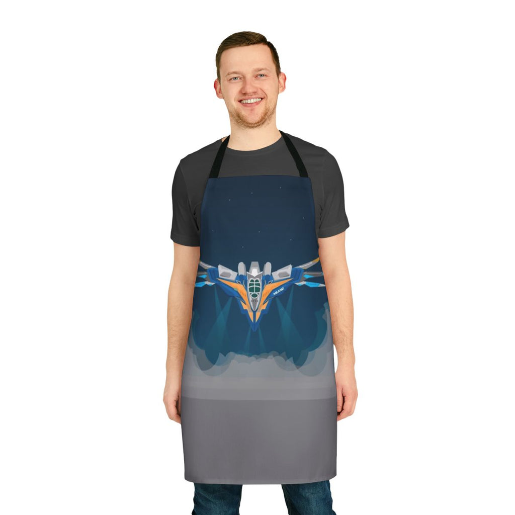 Milano ship-inspired apron with Guardians of the Galaxy characters