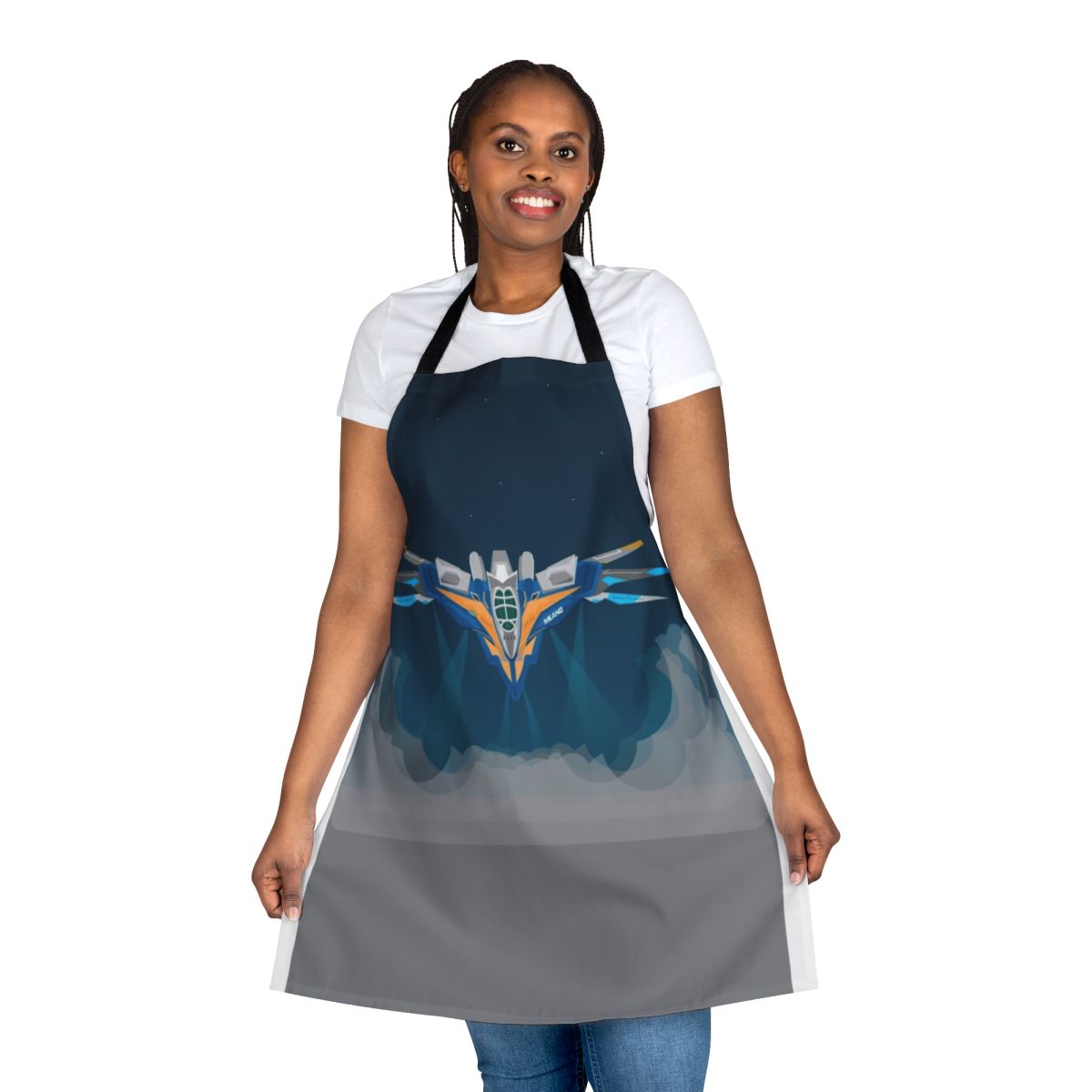 Milano ship-inspired apron with Guardians of the Galaxy characters
