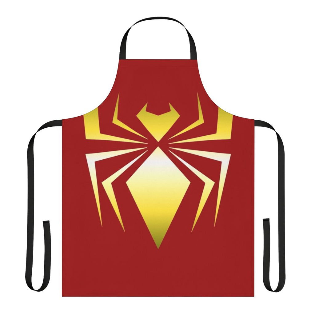 A stylish and durable apron featuring the iconic spider design, perfect for fans of Marvel's Spider-Man.