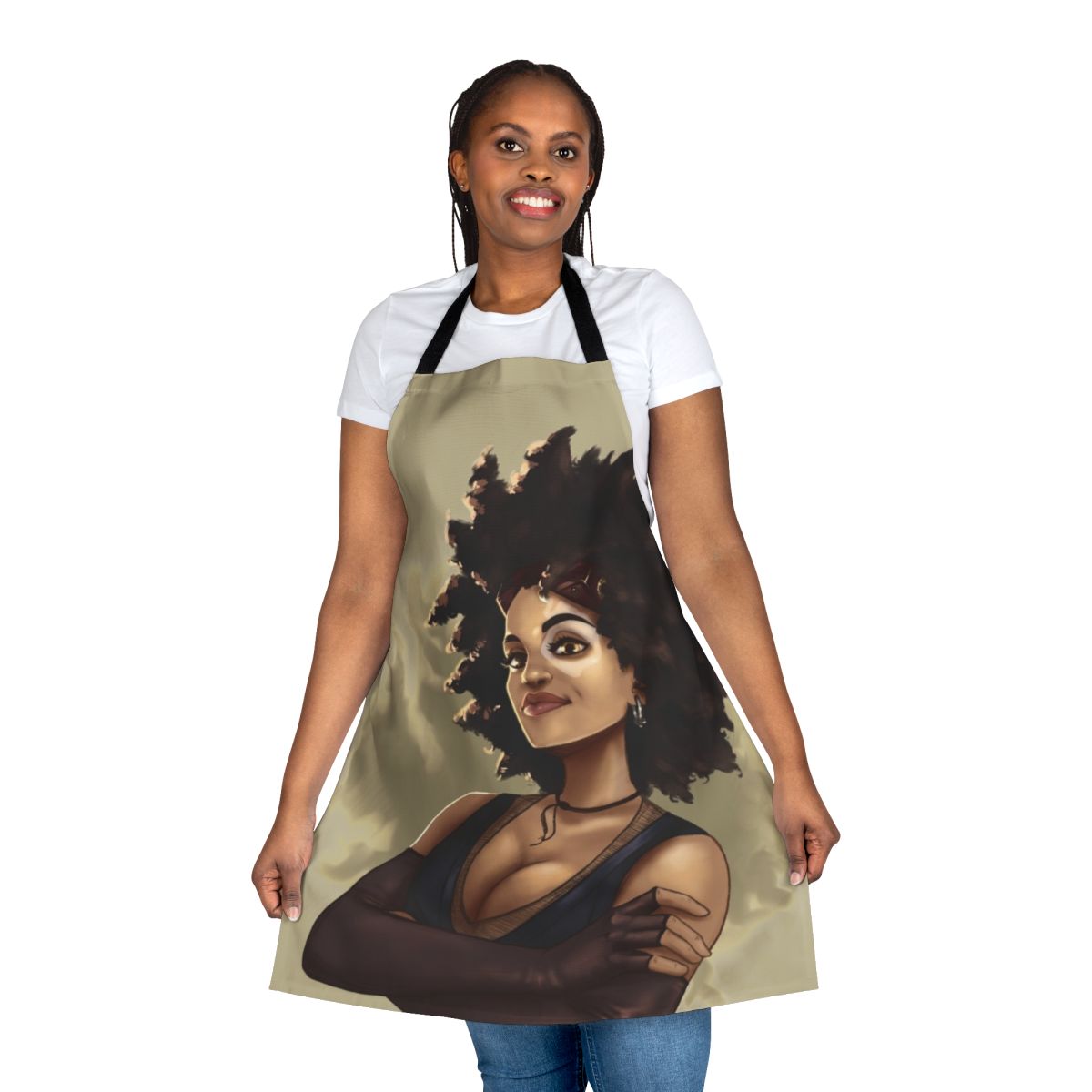 Marvel-inspired superhero apron featuring a lucky design