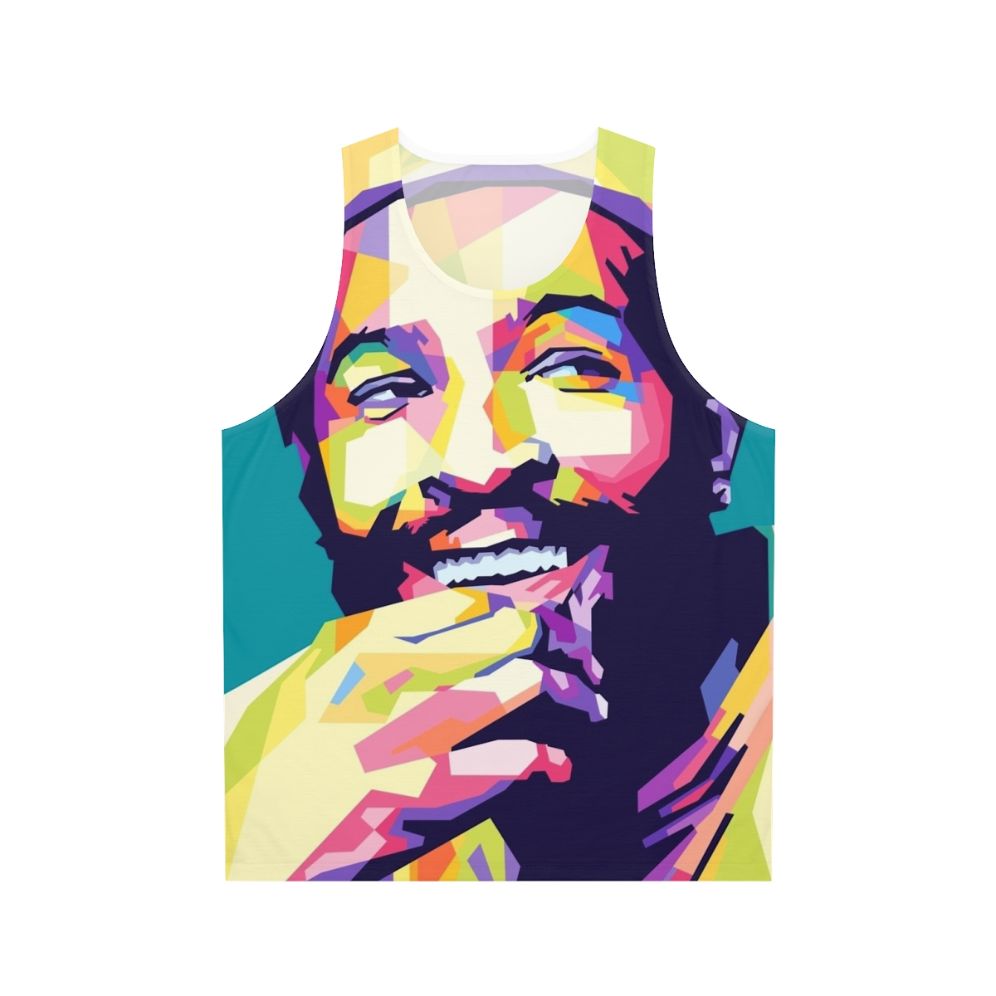 Marvin Gaye inspired colorful pop art unisex tank top