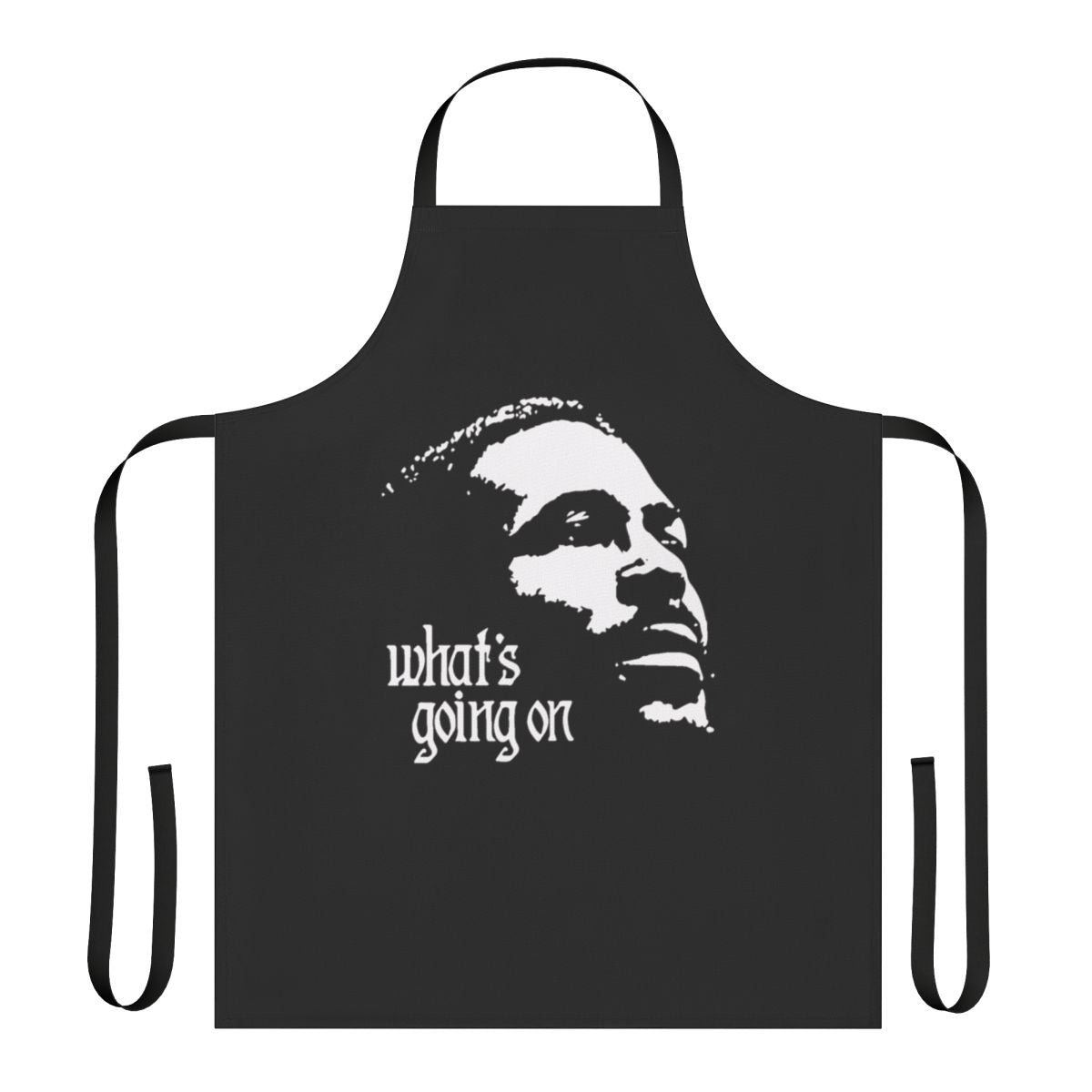 Marvin Gaye inspired apron featuring the album cover of "What's Going On"
