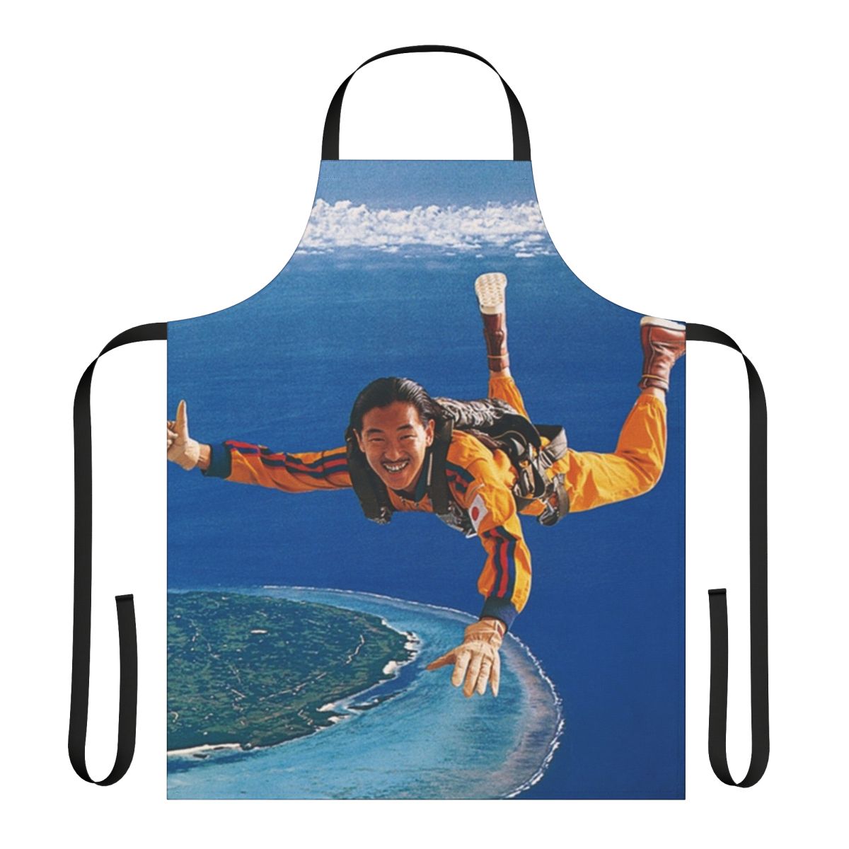 Masayoshi Takanaka inspired Asian apron featuring the "All Of Me" album cover art