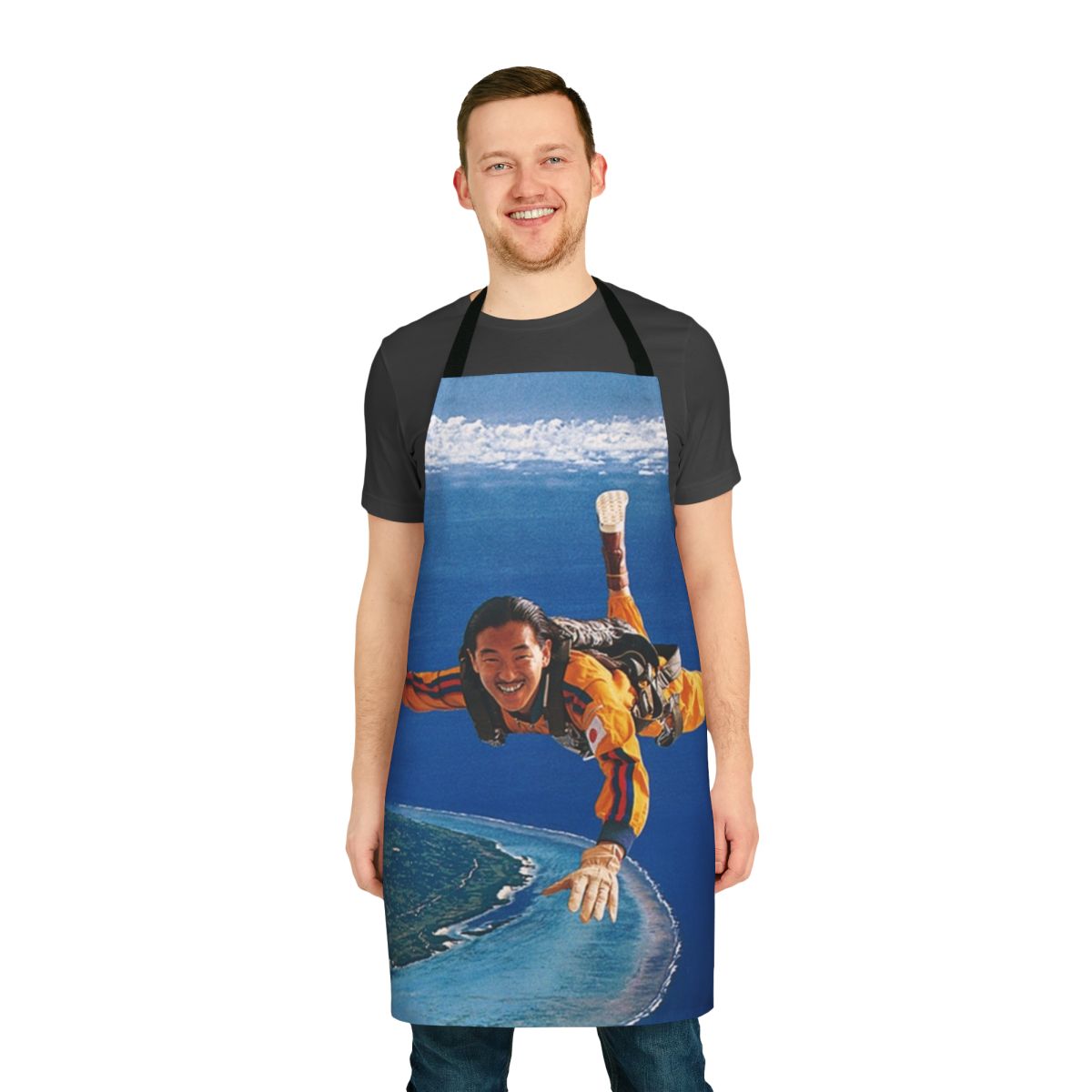 Masayoshi Takanaka inspired Asian apron featuring the "All Of Me" album cover art