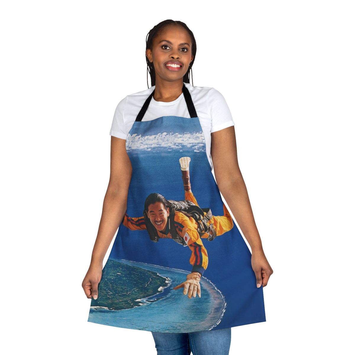 Masayoshi Takanaka inspired Asian apron featuring the "All Of Me" album cover art