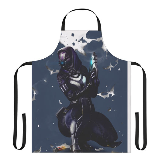 Mass Effect inspired Tali Zorah themed apron with quarian design elements