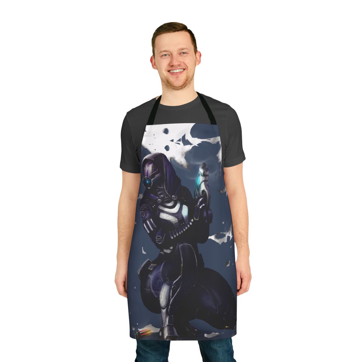 Mass Effect inspired Tali Zorah themed apron with quarian design elements