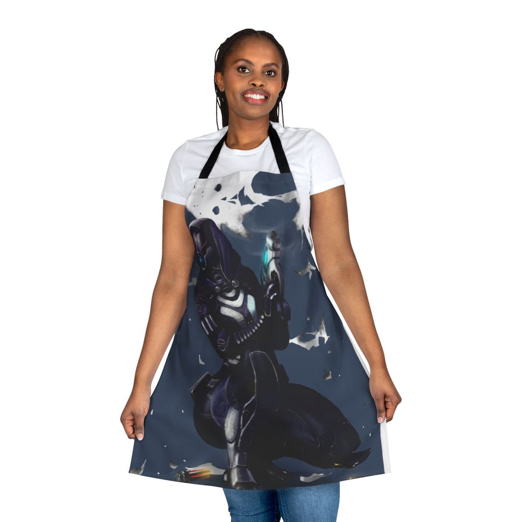 Mass Effect inspired Tali Zorah themed apron with quarian design elements