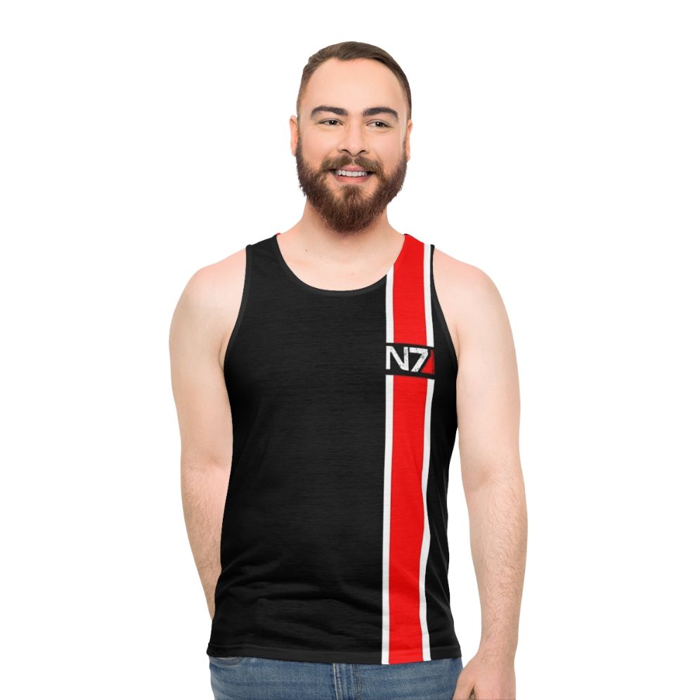 Mass Effect N7 Red Unisex Tank Top