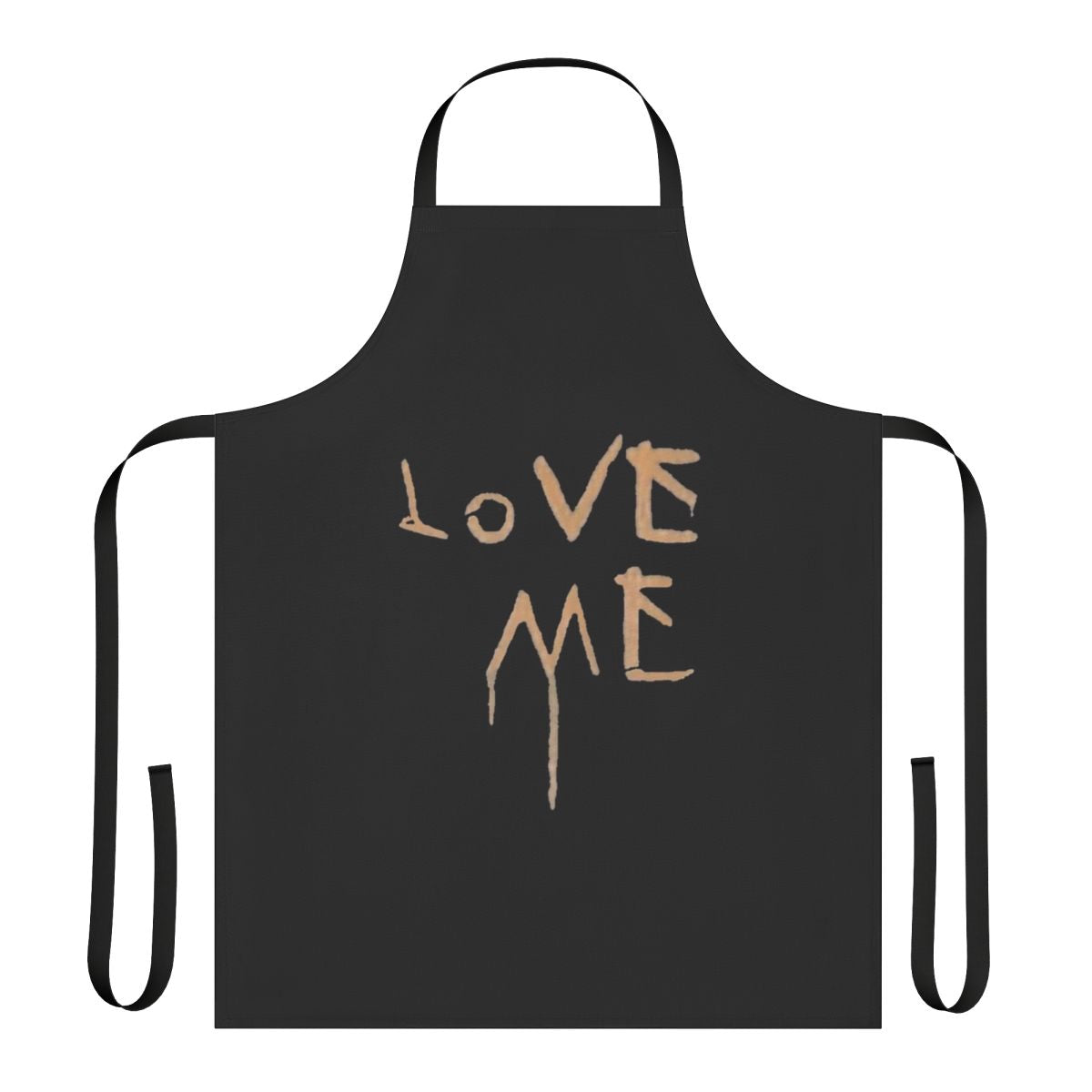 Matchbox Twenty-inspired "Love Me" dripping paint design on an adjustable, high-quality apron