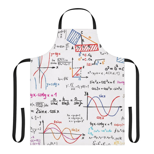 Mathematics Formulas Apron with Numerical Equations and Geometric Shapes