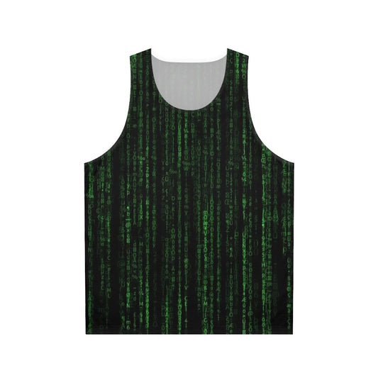 Matrix Unisex Tank Top with Red and Blue Pill Design