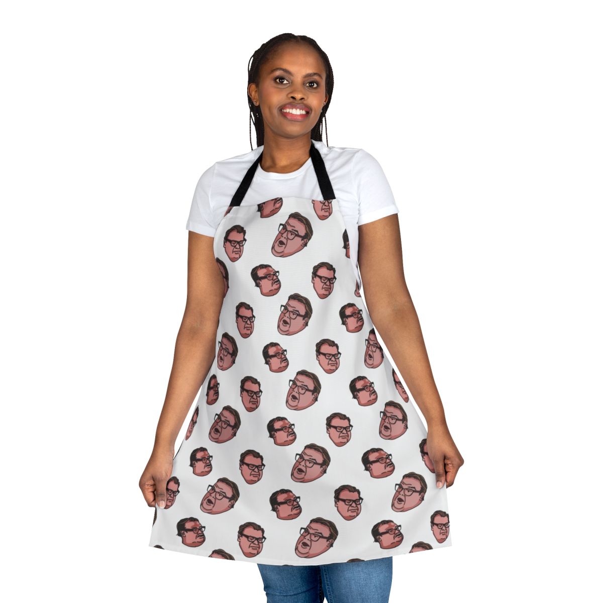 "Matt Foley inspired apron featuring a tribute to the iconic Chris Farley SNL character"