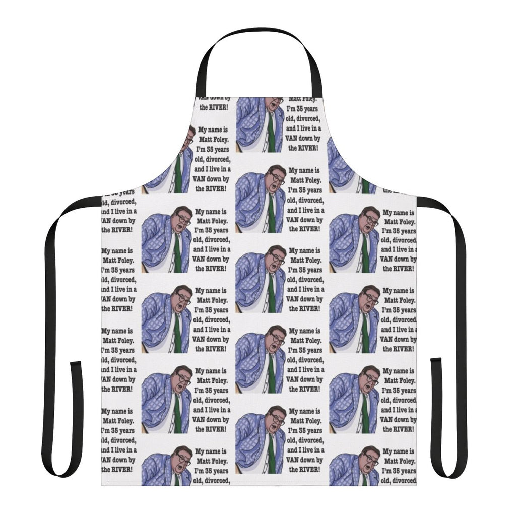 Matt Foley Inspired Retro Apron with Van Down by the River Design