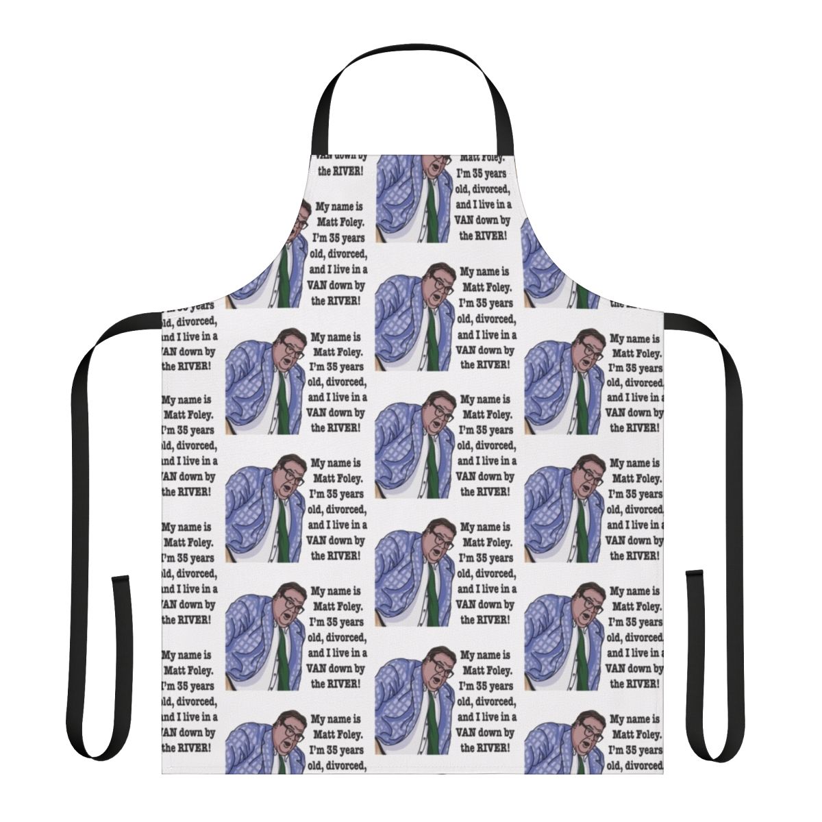 Matt Foley Inspired Retro Apron with Van Down by the River Design