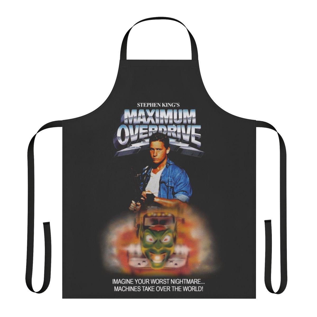 Maximum Overdrive 1986 horror movie themed apron