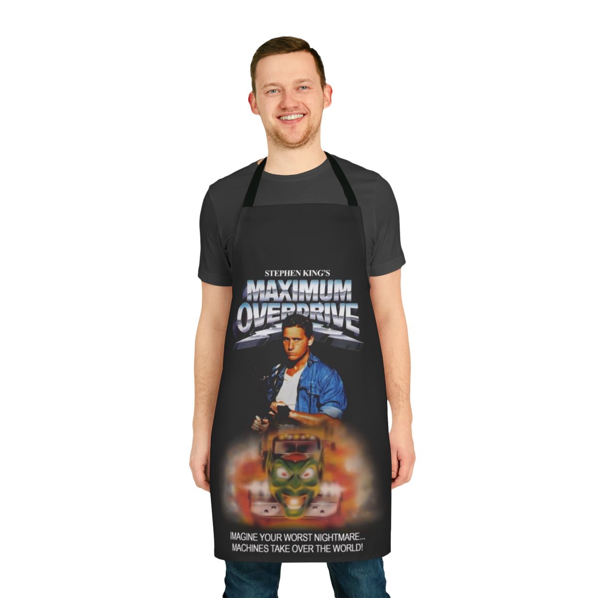 Maximum Overdrive 1986 horror movie themed apron