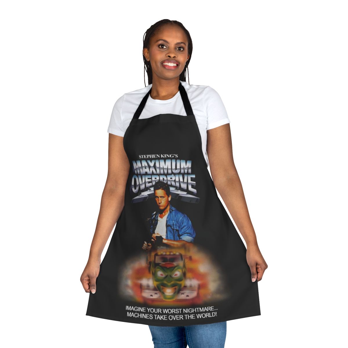 Maximum Overdrive 1986 horror movie themed apron
