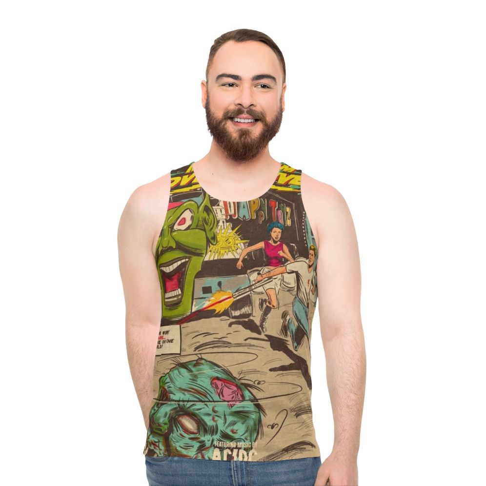 Maximum Overdrive unisex tank top with horror movie fan art