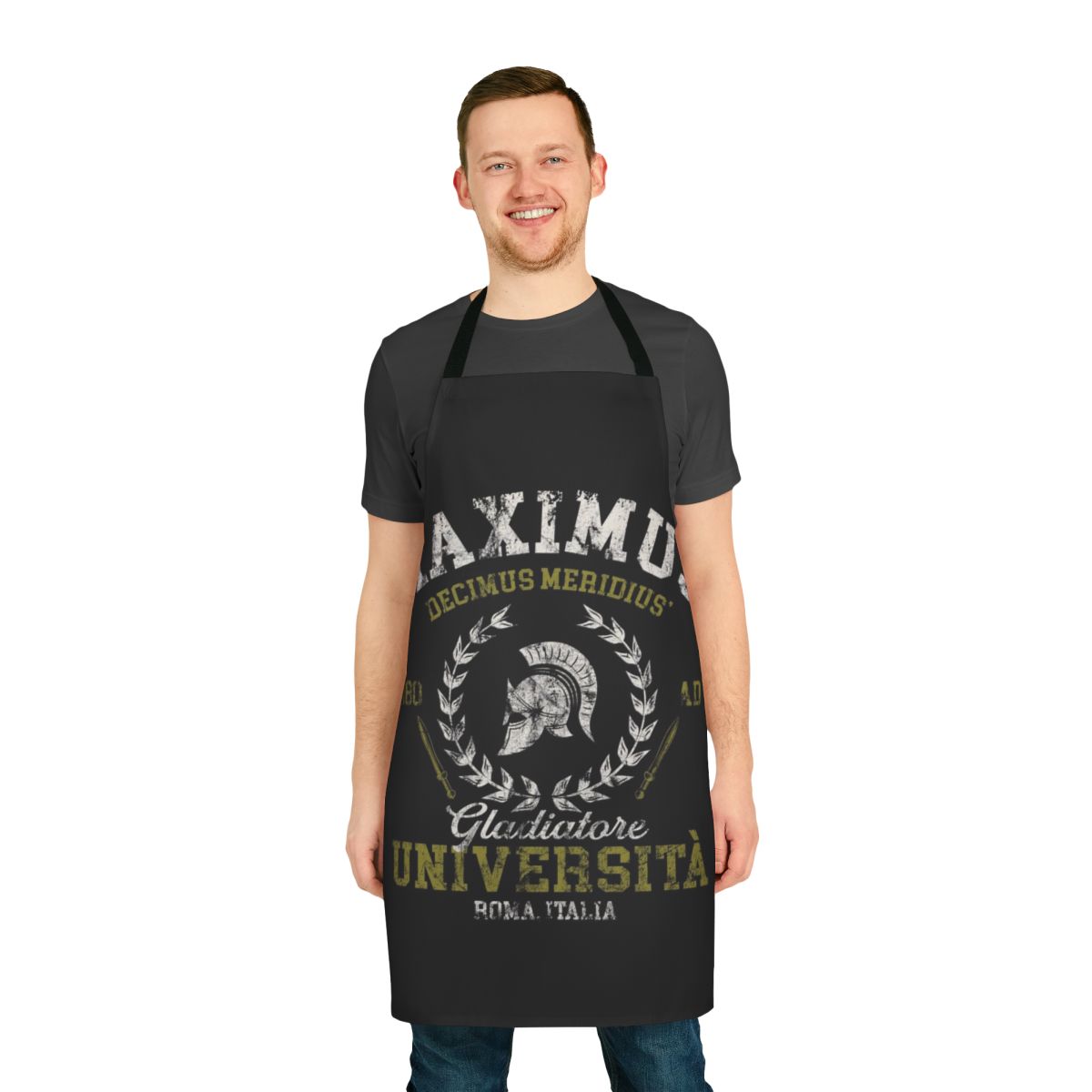 Maximus-Inspired University Apron with Gladiator-Themed Design