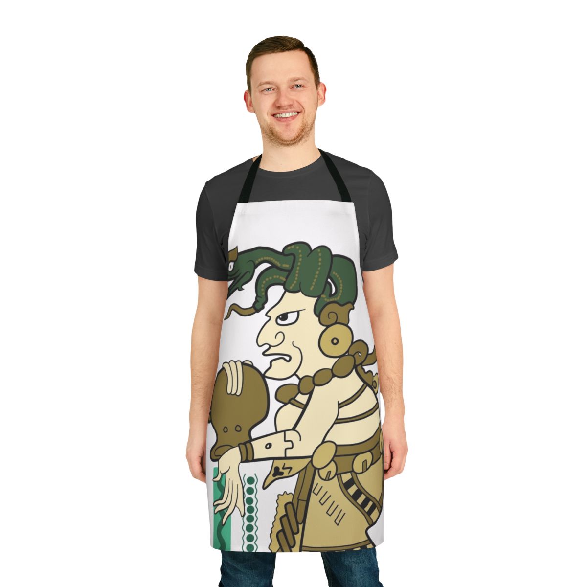 Apron featuring the Mayan goddess Ixchel, the goddess of the moon, love, and pregnancy
